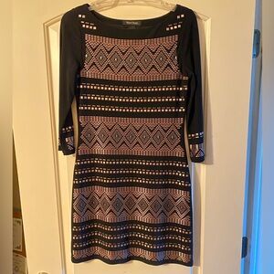 White House Black Market Studded 3/4 Sleeve Dress
